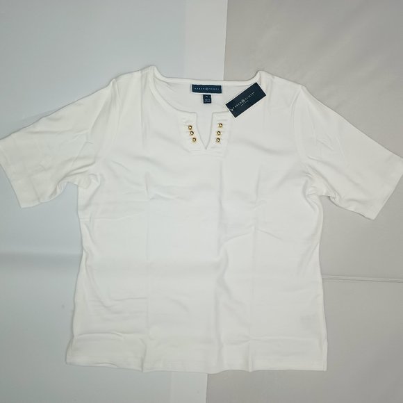 Karen Scott White core Womens Tops. PET/LGE - Picture 2 of 9